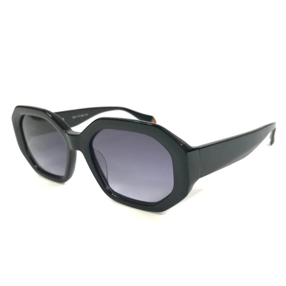 Gigi Studios Sunglasses CITRUS 6944/1 Black Geometric Frames with Gray Lenses